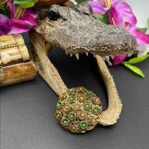 Austria filigree brooch vintage